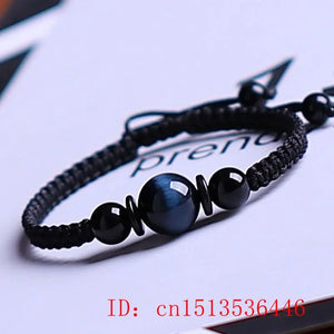 Tiger Eye Stone Beads Bracelet Health Wealth Lucky Women Jade