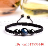 Tiger Eye Stone Beads Bracelet Health Wealth Lucky Women Jade