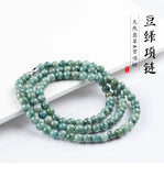 Burmese Jade Bean Green Three Circle Bracelet Jadeite Charm Bracelet