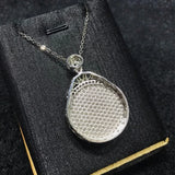 Chalcedony Round Pendant Agate Necklace for Women
