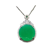 Chalcedony Round Pendant Agate Necklace for Women