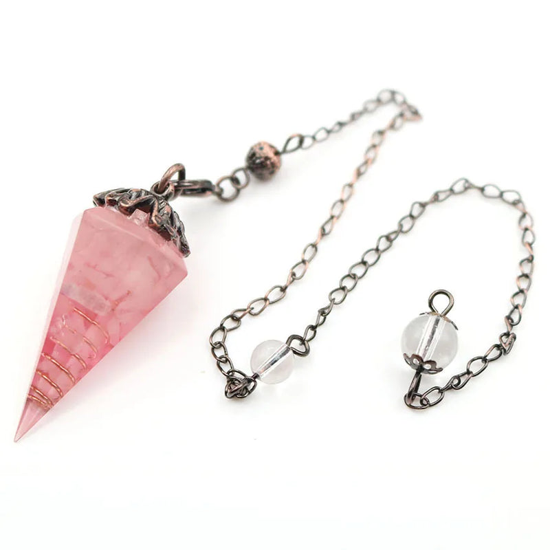 Chip Stone Pendulum Hexagonal Reiki Yoga Pyramid Pendant