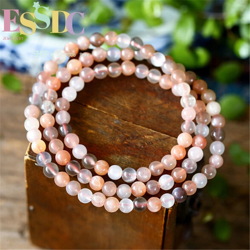 Colorful Moonlight Stone 6mm Moonstone Bracelet