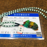 Colorful Stone Pendant Carved Good Fortune Beast Pendant