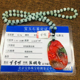 Colorful Stone Pendant Carved Phoenix Pendant
