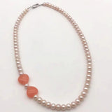 Purple Freshwater Pearl & Jade Heart Necklace