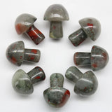 Dragon Bloodstones Mushroom Pendants for Jewelry Making 20pcs