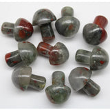 Dragon Bloodstones Mushroom Pendants for Jewelry Making 20pcs