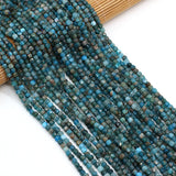 Faceted Apatite Stone Beads 4x4mm for Jewelry Making