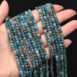 Faceted Apatite Stone Beads 4x4mm for Jewelry Making