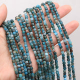 Faceted Apatite Stone Beads 4x4mm for Jewelry Making
