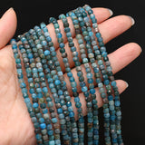 Faceted Apatite Stone Beads 4x4mm for Jewelry Making