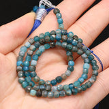 Faceted Apatite Stone Beads 4x4mm for Jewelry Making