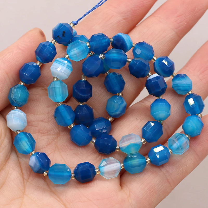 8mm Irregular Shape Stone Beads for Jewelry Making, 16" Necklace Length