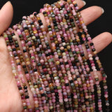 Natural Tourmaline Stone Beads for Jewelry Making 3x4mm