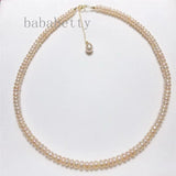 Freshwater Pearl 5-6MM Pink Purple Baroque Necklace
