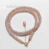 Freshwater Pearl 5-6MM Pink Purple Baroque Necklace