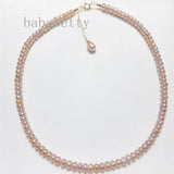 Freshwater Pearl 5-6MM Pink Purple Baroque Necklace