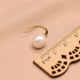 Natural Freshwater Pearl 925 Silver Earrings Classic Jewelry