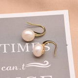 Natural Freshwater Pearl 925 Silver Earrings Classic Jewelry