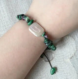 Baroque Pearl Charm Bracelet Reiki Lapis Malachite Chips Gemstone Strand