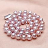 Freshwater Pearl Necklace 7-8MM 925 Sterling Silver Clasp
