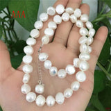 Freshwater Pearl Necklace 7-8MM 925 Sterling Silver Clasp