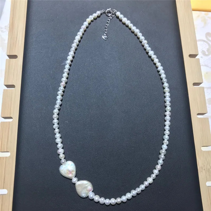 Freshwater Pearl Necklace 7-8MM 925 Sterling Silver Clasp