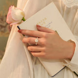Freshwater Pearl Rose Flower 14K Filled Ladies Ring