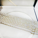 Freshwater Pearl Rice Grain Shape 5-6MM Necklace