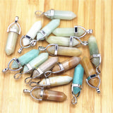 Amazonite Pillar Point Pendulum Pendant Necklace Charm