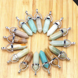 Amazonite Pillar Point Pendulum Pendant Necklace Charm