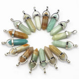 Amazonite Pillar Point Pendulum Pendant Necklace Charm