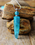 Gems Stone Quartz Essential Oil Diffuser Pendant Necklace