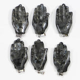 6Pcs Hand Palm Spectrolit Necklace Pendants