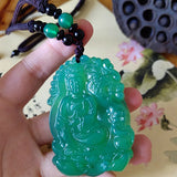 Green Agate Guanyin Pendant Chalcedony Lapras Jewelry