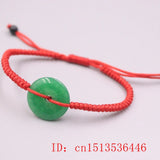 Green Jade Safety Buckle Bracelet DIY Hand Knotting Health Wealth Lucky Women Ja