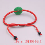 Green Jade Safety Buckle Bracelet DIY Hand Knotting Health Wealth Lucky Women Ja