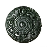 Natural Hetian Jade Gossip Green Pendant Necklace Jewelry Men Women