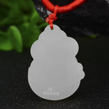Hetian Jade Lucky Coin Fish Bag Pendant 24K Yellow For Women Men
