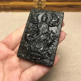 Ice Medicine King Shi Jiulong Guanyin Pendant Dragon Protector