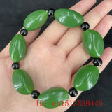 Hotan Jade Beads Elastic Bracelet DIY Lucky Jade Jewelry Female Exorcism Amulet