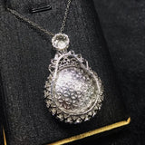 Natural Chrysotile Round Pendant Ladies Agate Necklace