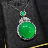 Natural Chrysotile Round Pendant Ladies Agate Necklace