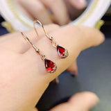 Natural MAGA Earrings 5*7mm S925 Silver Rose Style