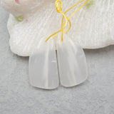 Natural Moon Stone Earring Bead 26x13x4mm