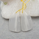 Natural Moon Stone Earring Bead 26x13x4mm