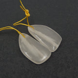 Natural Moon Stone Earring Bead 26x13x4mm