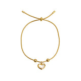 Natural Mother Shell Bracelet Heart For Women Wedding Party