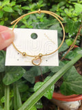 Natural Mother Shell Bracelet Heart For Women Wedding Party
